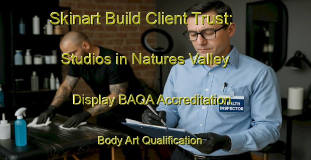 Skinart Build Client Trust: Studios in Natures Valley - Display BAQA Accreditation | Body Art Qualification Authority | BAQA-South Africa